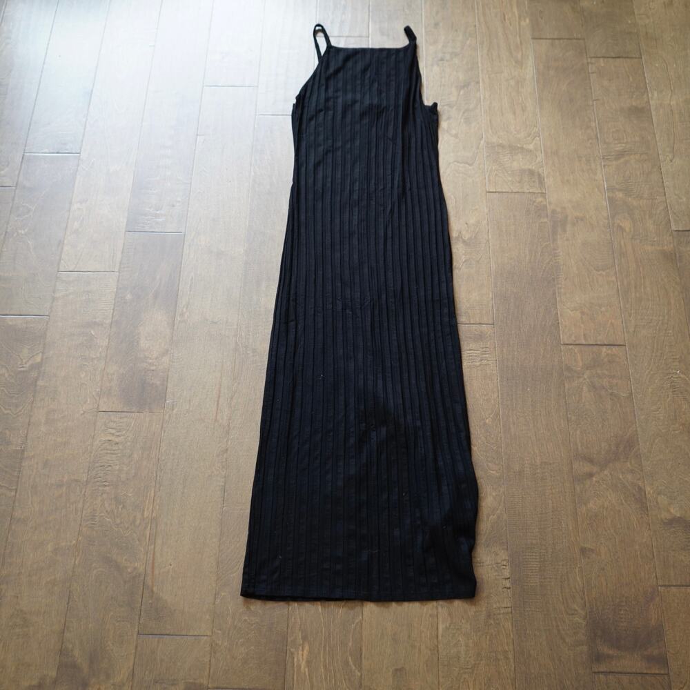 Reformation black ribbed cami maxi dress Size XL